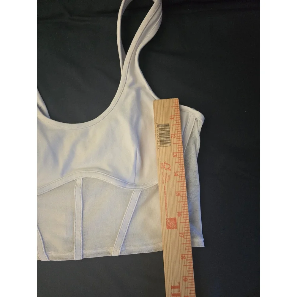 Alo Yoga Airbrush Mesh Corset Crop Tank Top Bra Women S